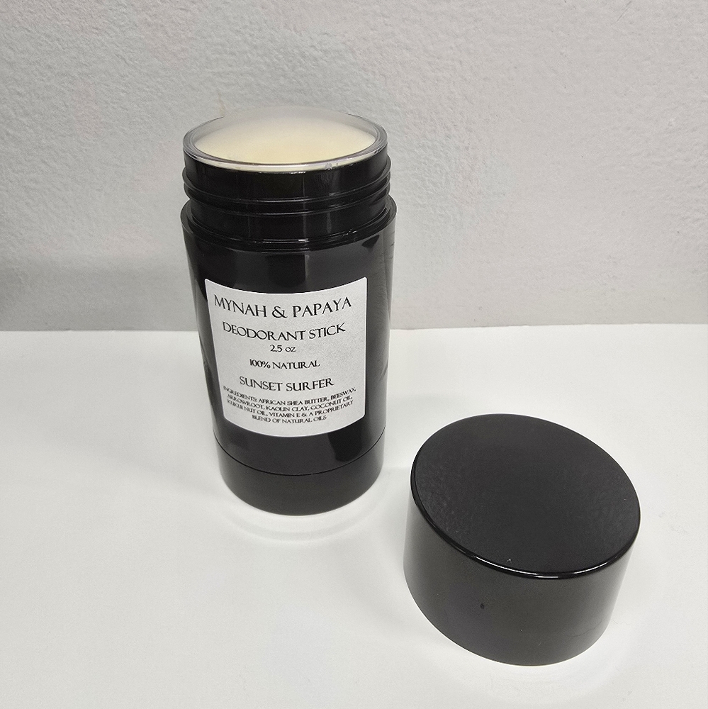 SUNSET SURFER 100% NATURAL ALUMINUM FREE HANDCRAFTED DEODORANT STICK 2.5oz